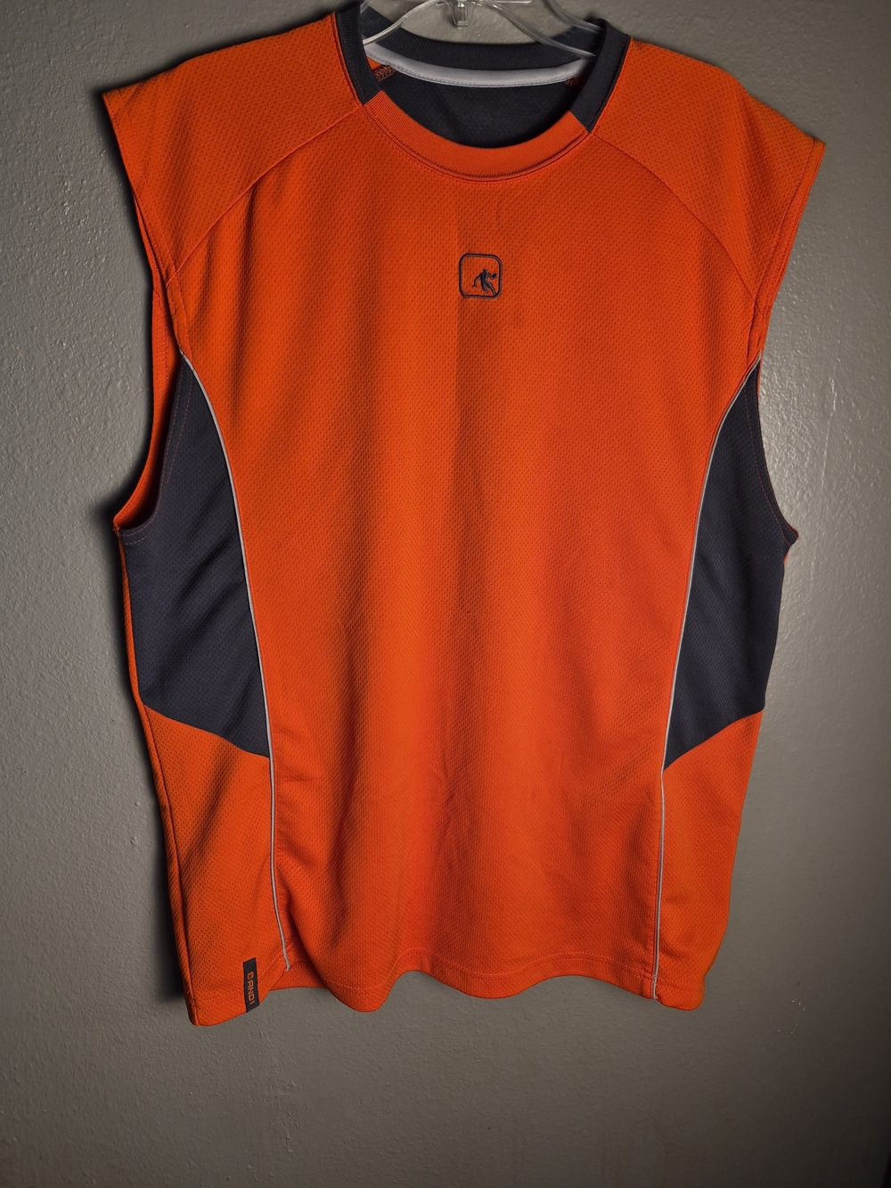 AND1 Orange Sleeveless Athletic Shirt with Black Panels